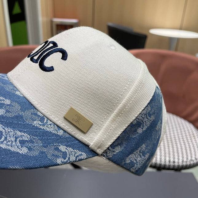 CELINE 26S COLOR-BLOCK BASEBALL CAP STYLE 65