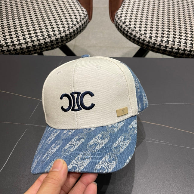 CELINE 26S COLOR-BLOCK BASEBALL CAP STYLE 65