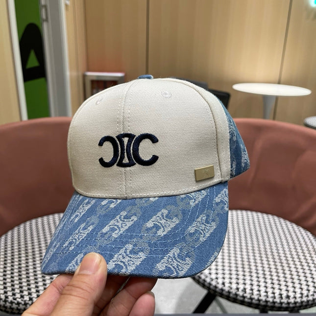 CELINE 26S COLOR-BLOCK BASEBALL CAP STYLE 65