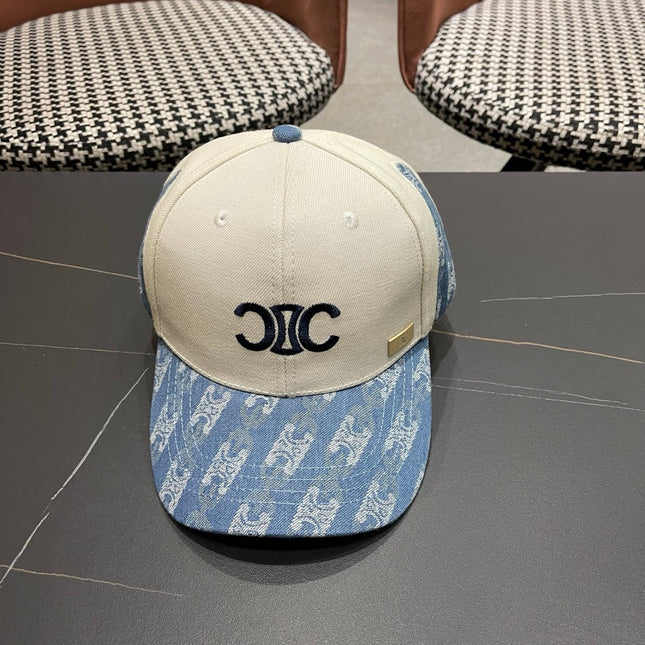 CELINE 26S COLOR-BLOCK BASEBALL CAP STYLE 65