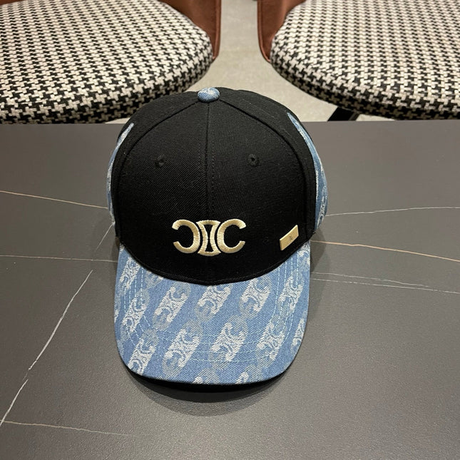 CELINE 26S COLOR-BLOCK BASEBALL CAP STYLE 64