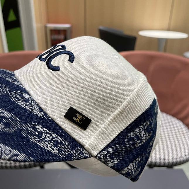CELINE 26S COLOR-BLOCK BASEBALL CAP STYLE 63