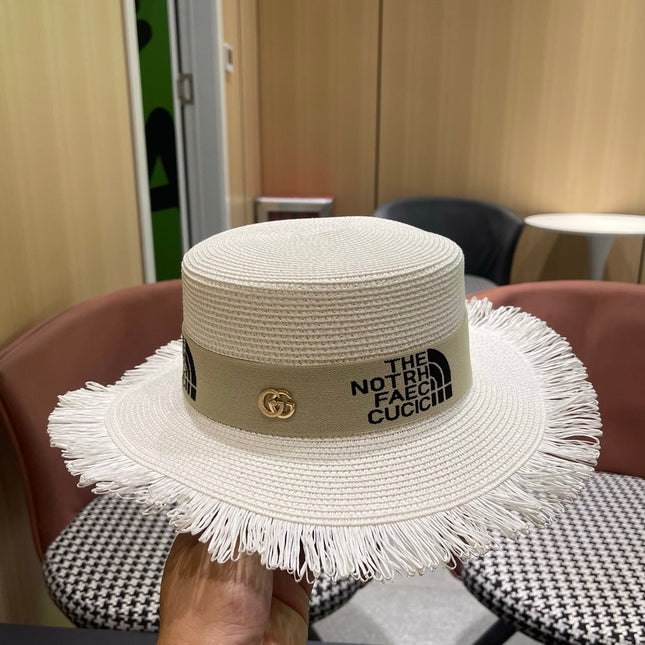 GUCCI 26S WIDE-BRIMMED STRAW HAT STYLE 68