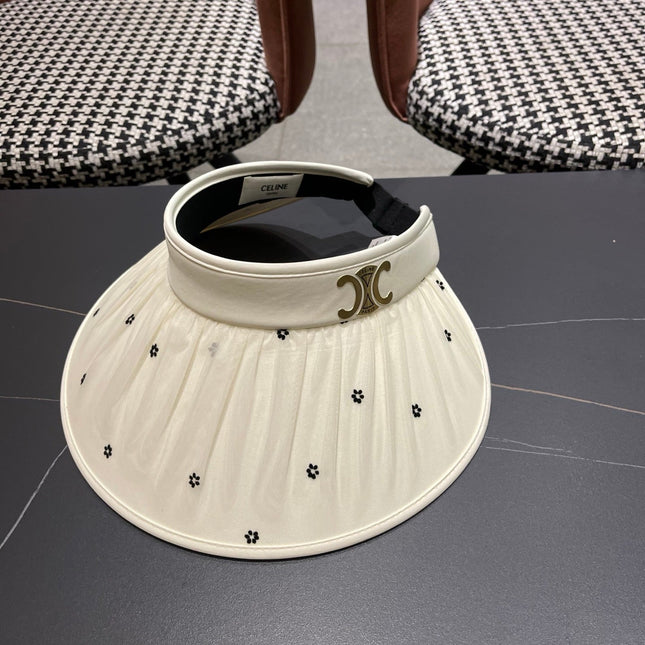 CELINE 26S FLORAL PRINT SUN VISOR HAT STYLE 229