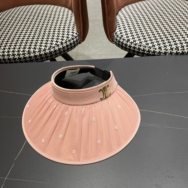 CELINE 26S FLORAL PRINT SUN VISOR HAT STYLE 230