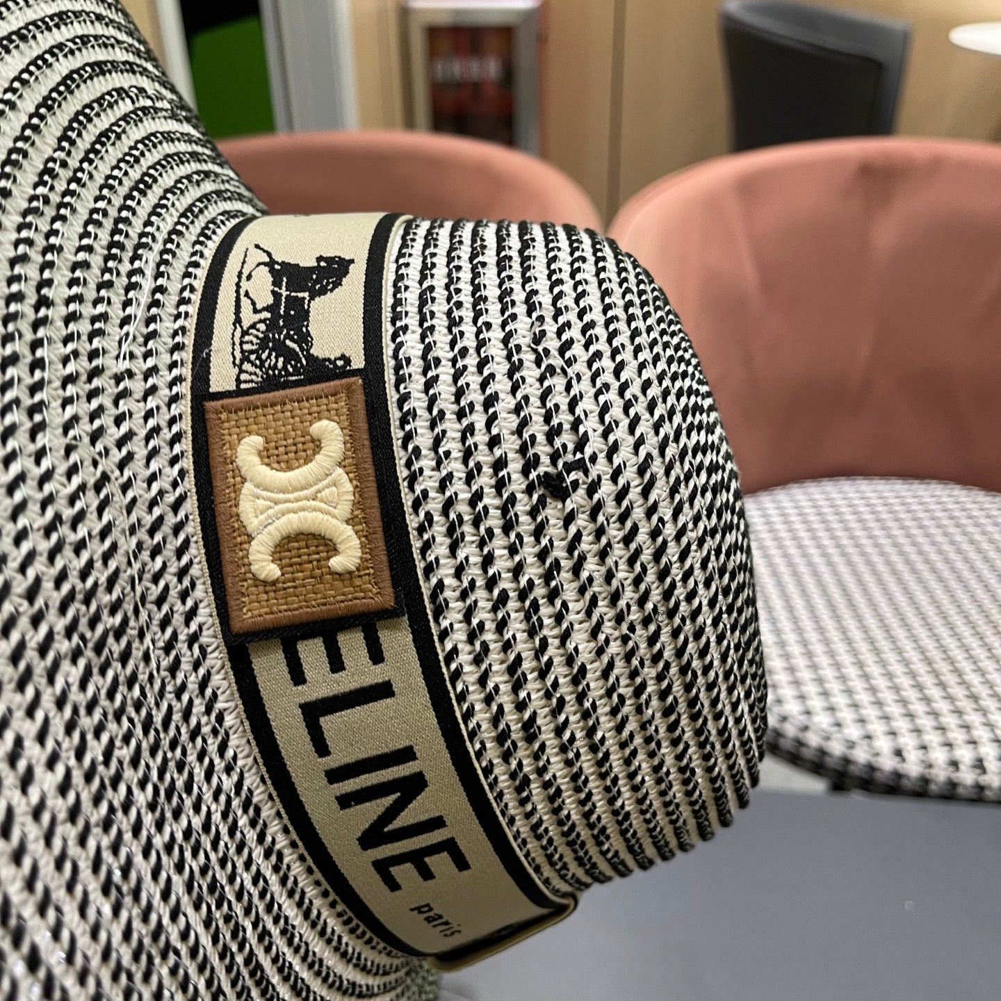 CELINE 26S WIDE BRIM STRAW SUN HAT STYLE 228