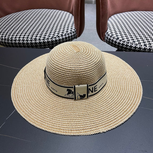 CELINE 26S WIDE BRIM STRAW SUN HAT STYLE 227
