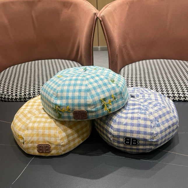 BALENCIAGA 26S PLAID BERET STYLE 8