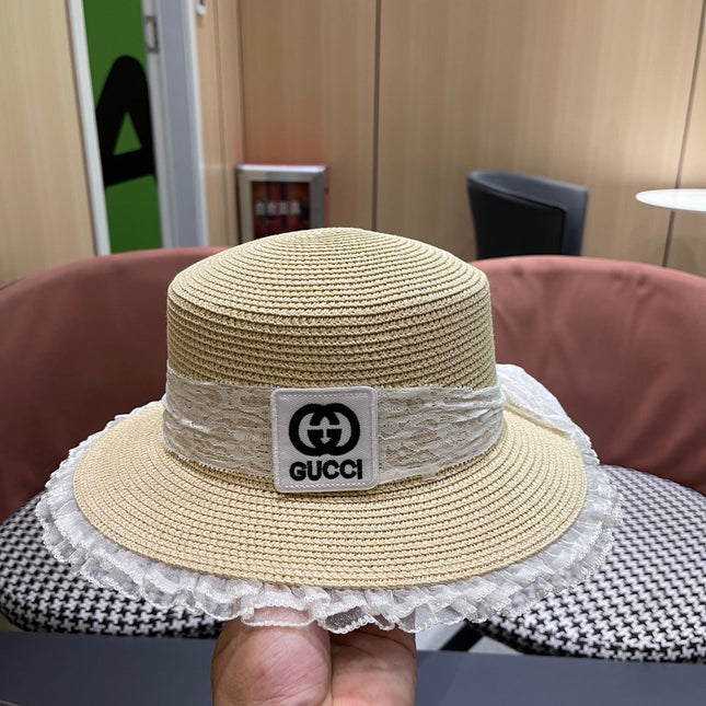 GUCCI 26S WIDE-BRIMMED STRAW HAT 252