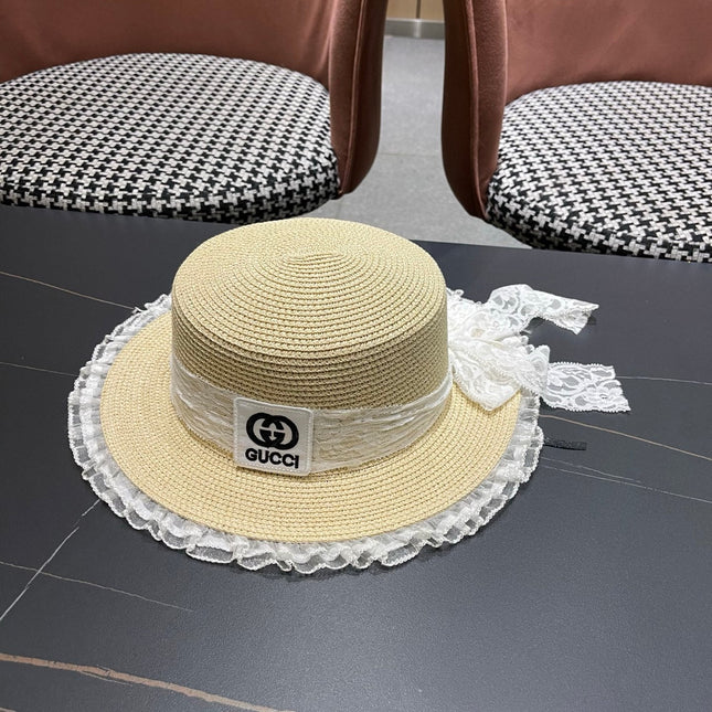 GUCCI 26S WIDE-BRIMMED STRAW HAT 252