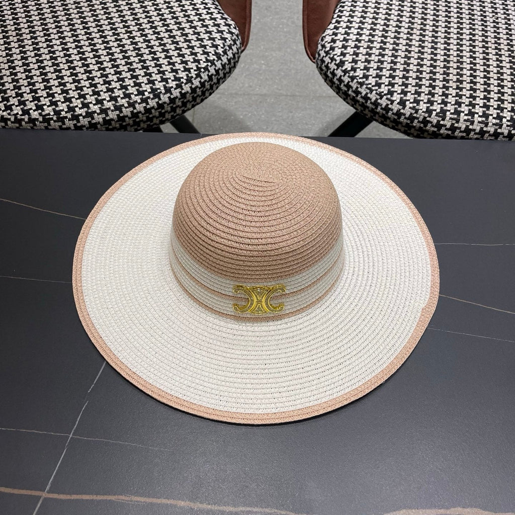 CELINE 26S WIDE BRIM STRAW SUN HAT 200