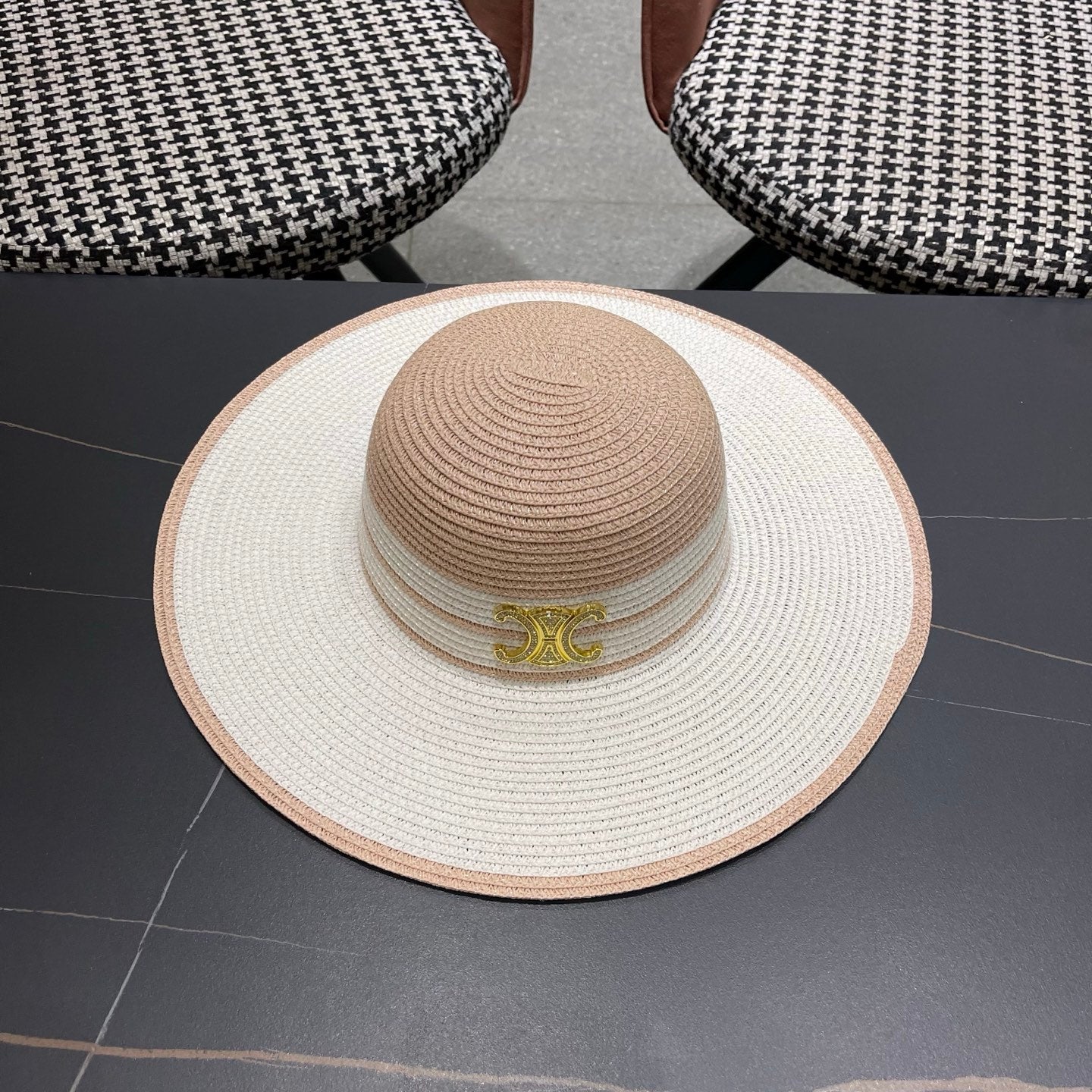 CELINE 26S WIDE BRIM STRAW SUN HAT 200