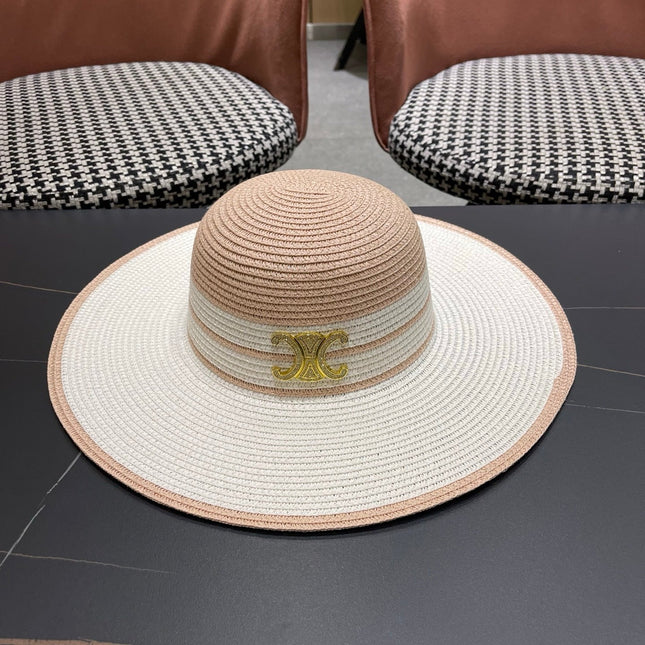 CELINE 26S WIDE BRIM STRAW SUN HAT 200