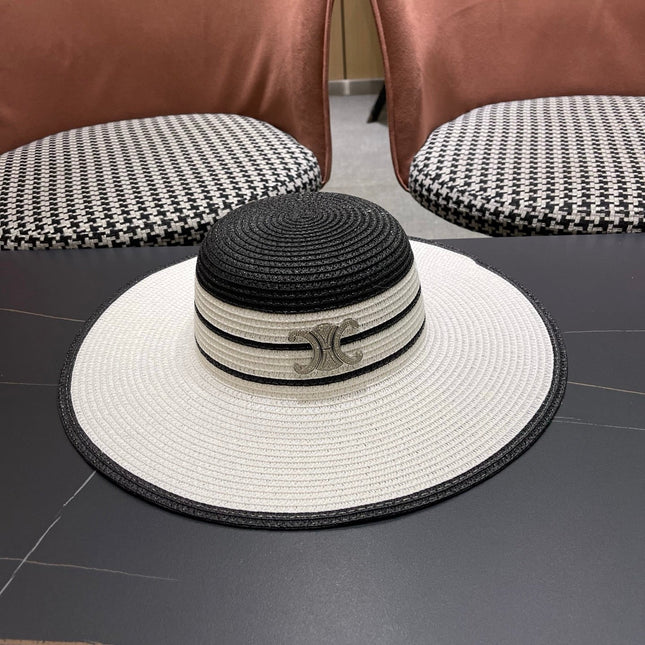 CELINE 26S WIDE BRIM STRAW SUN HAT 199