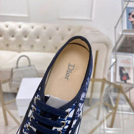 DIOR 26S LOW-TOP SNEAKERS IN BLUE DIOR OBLIQUE CANVAS