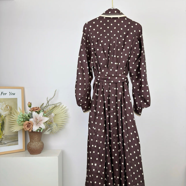 ZIMMERMANN 26S POLKA DOT PLEATED MIDI DRESS STYLE 71