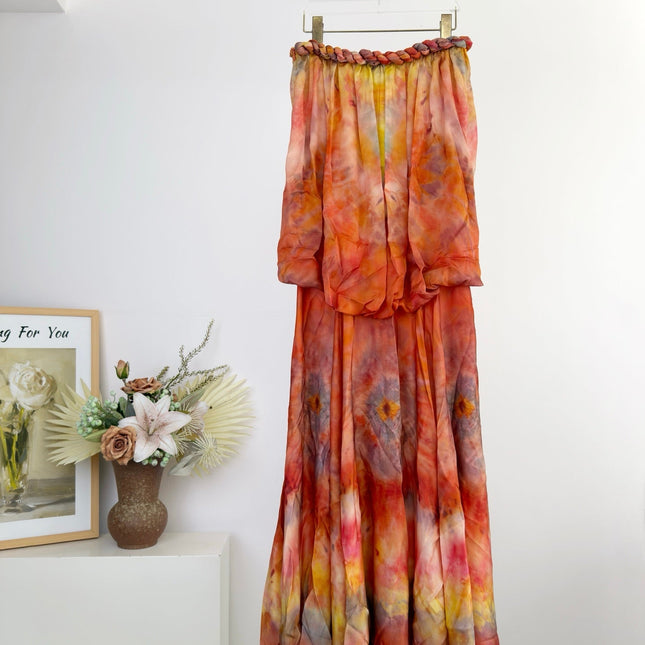 ZIMMERMANN 26S TIE DYE HALTER MAXI DRESS STYLE 249