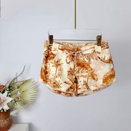 ZIMMERMANN 26S DRAWSTRING PRINTED SHORTS 259