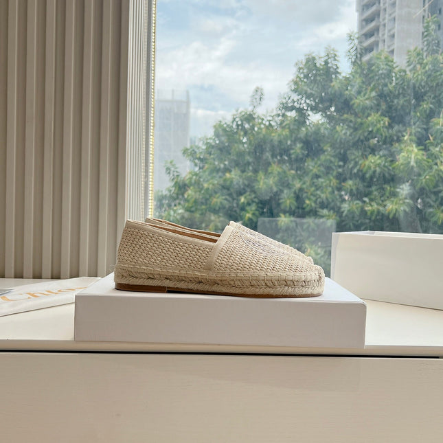 WOVEN LOAFER IN BEIGE RAFFIA