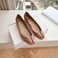 MARLOUGIELA STRASS BALLERINAS IN BEIGE PATENT SMOOTH CALFSKIN