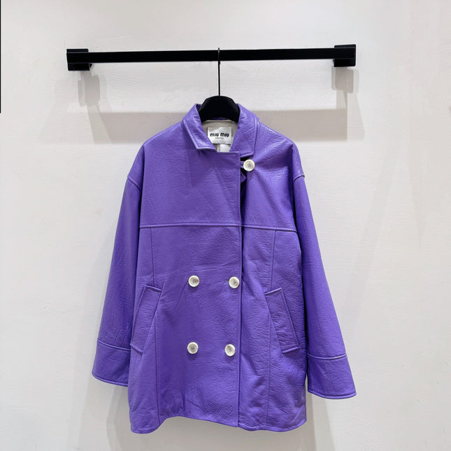 MIUMIU LEATHER JACKET STYLE 844