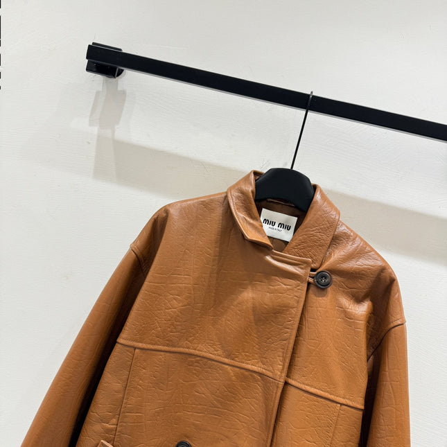 MIUMIU LEATHER JACKET STYLE 845