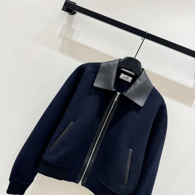 HERMES 25S CASHMERE COAT WITH SHEARLING COLLAR 251