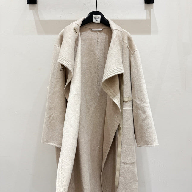 HERMES 25S LONG CASHMERE COAT 156
