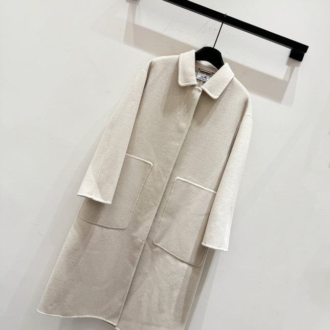 HERMES 25S LONG CASHMERE COAT 154