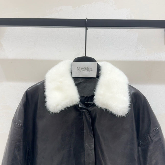 MAX MARA 25S SHEEPSKIN AND MINK FUR COAT 154
