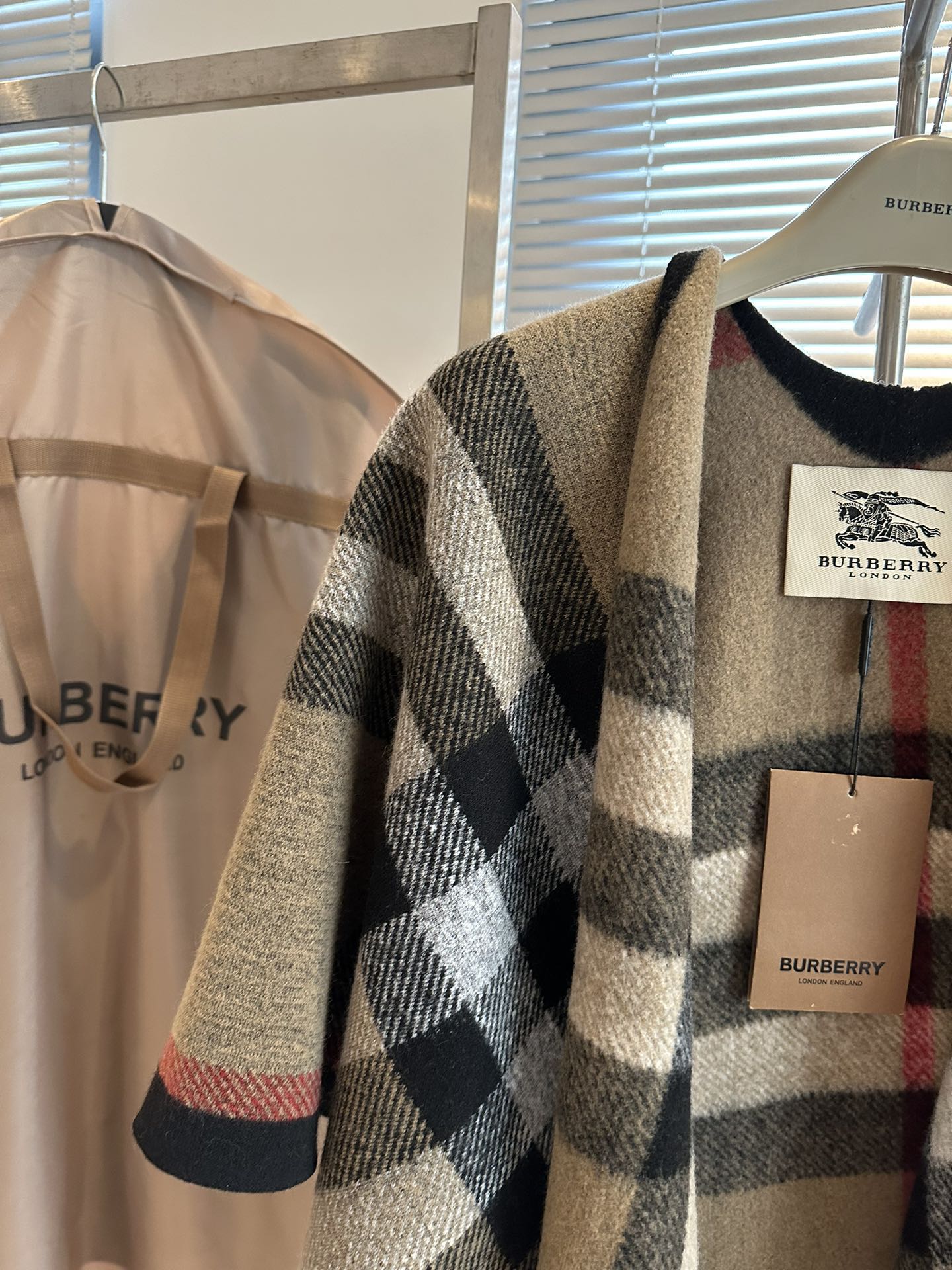 BURBERRY 25S PLAID KNIT JACKET 0030