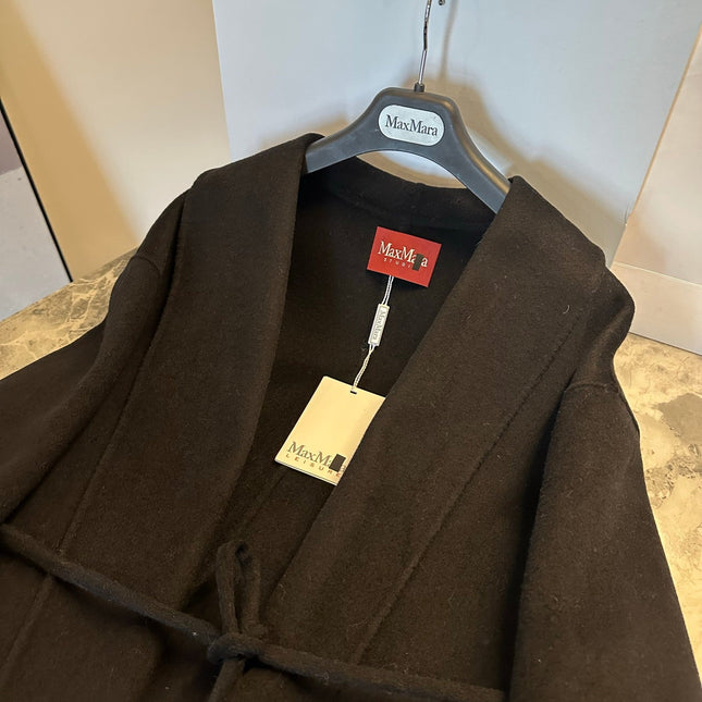 MAX MARA 25S CASHMERE COAT WITH FOX FUR TRIM 203