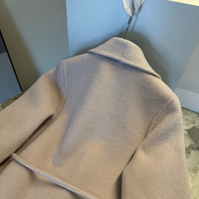 MAX MARA 25S CASHMERE COAT WITH FOX FUR TRIM 205
