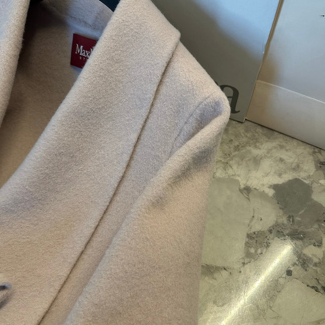 MAX MARA 25S CASHMERE COAT WITH FOX FUR TRIM 205