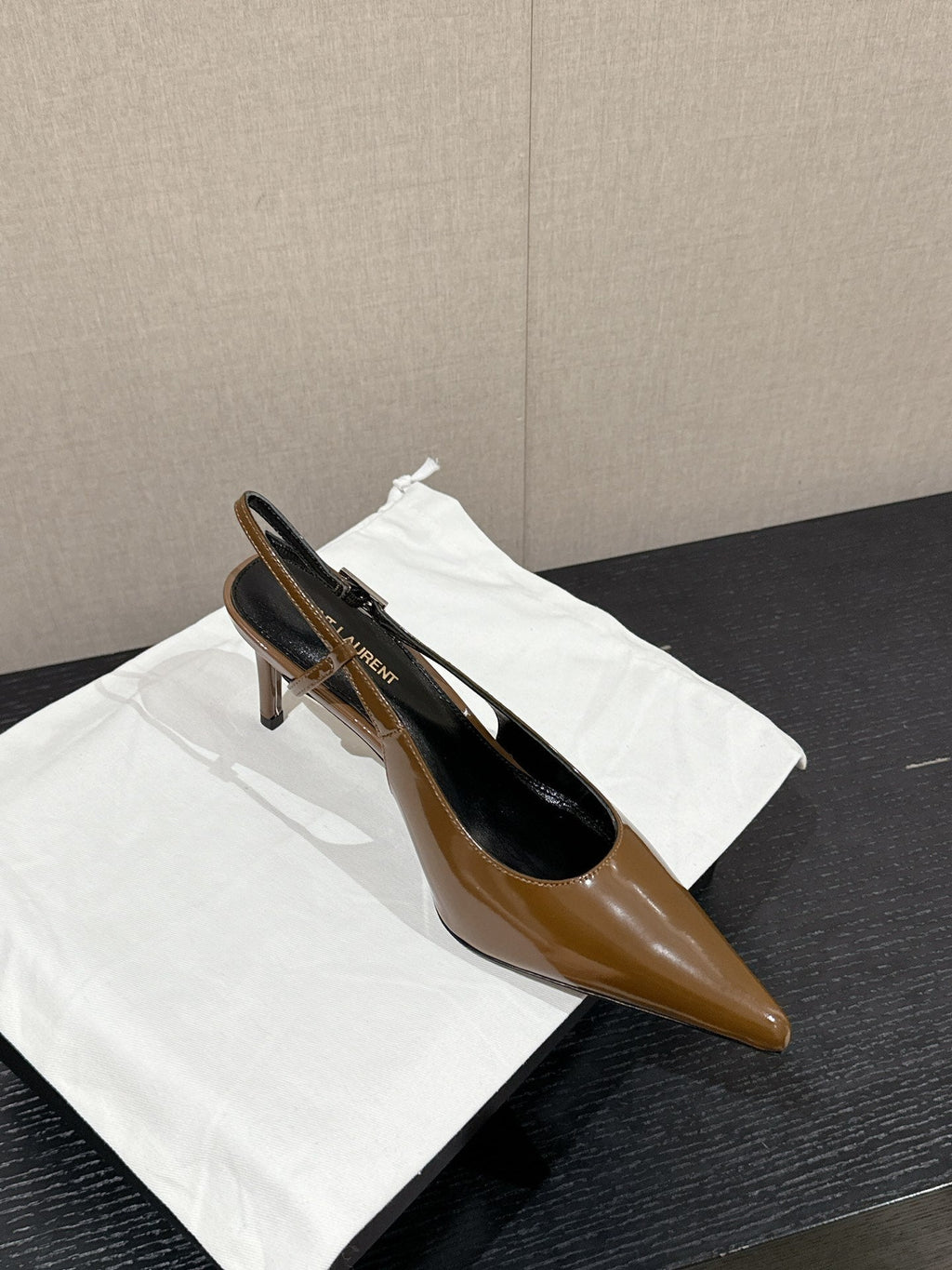 SL CHERISH SLINGBACK 75 CAMEL CALFSKIN