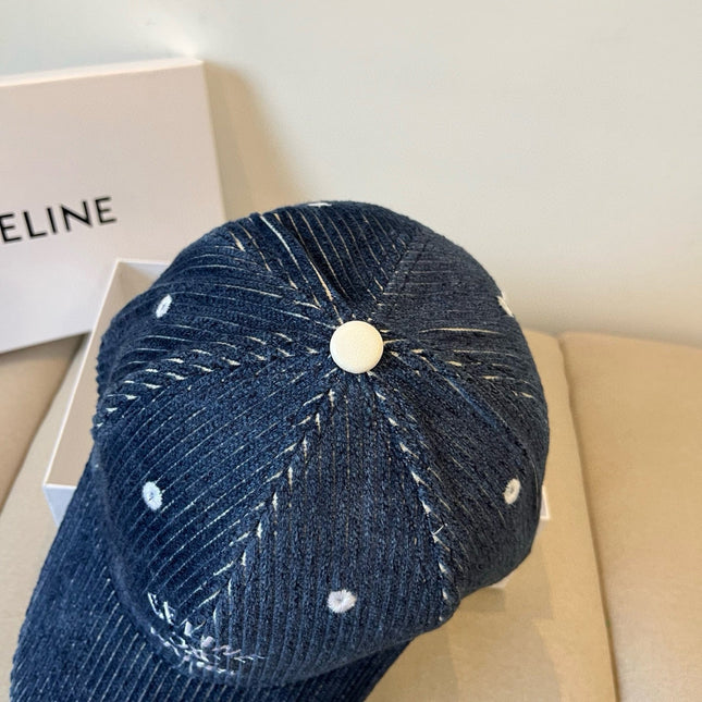 BASEBALL CAP MODEL 650191 IN NAVY BLUE CORDUROY
