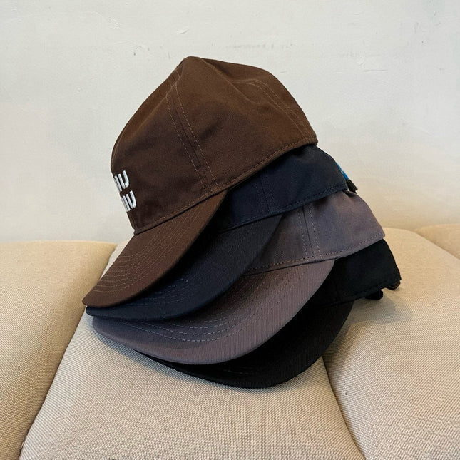 MIUMIU BASEBALL CAP IN BROWN KHAKI FABRIC STYLE 6