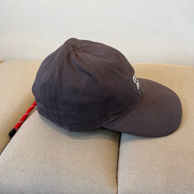 MIUMIU BASEBALL CAP IN DARK GREY KHAKI FABRIC STYLE 4