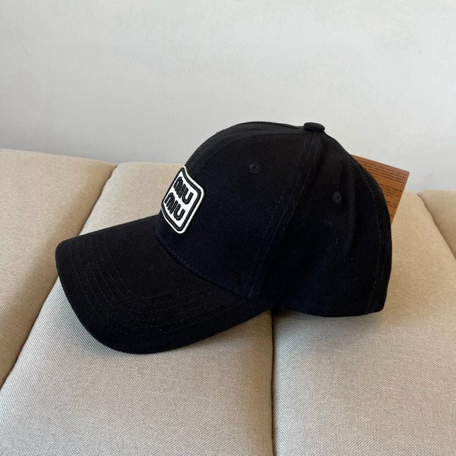 MIUMIU BASEBALL CAP IN BLACK KHAKI FABRIC STYLE 2