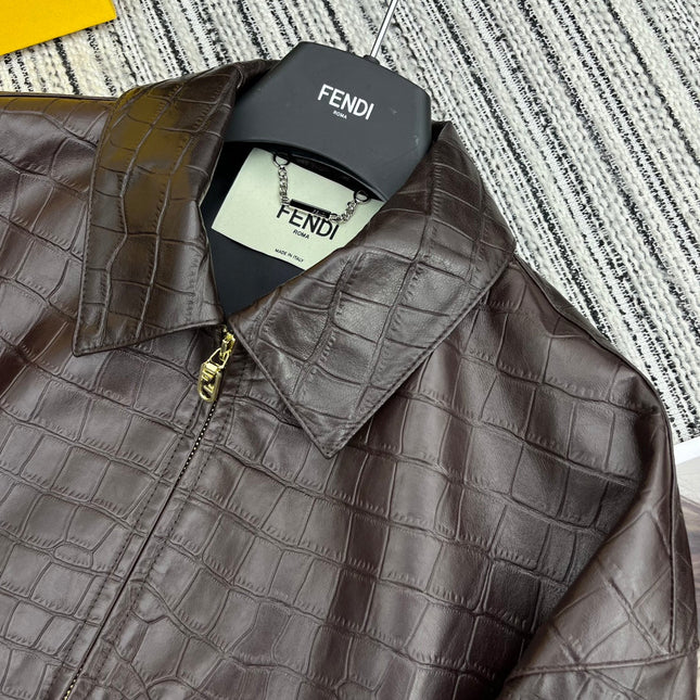 FENDI 26S LEATHER JACKET 347