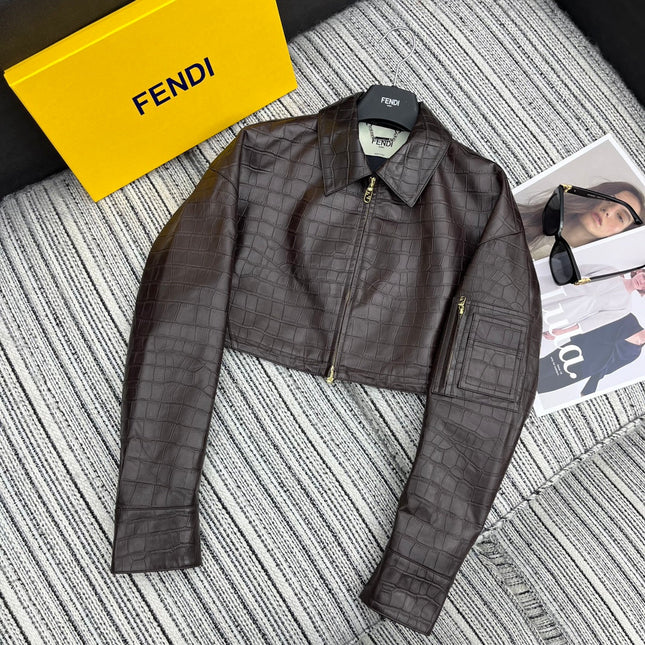 FENDI 26S LEATHER JACKET 347