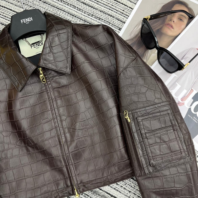 FENDI 26S LEATHER JACKET 347
