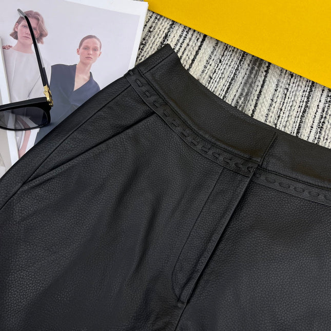 FENDI 26S LEATHER SHORTS 353