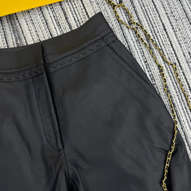 FENDI 26S LEATHER SHORTS 353