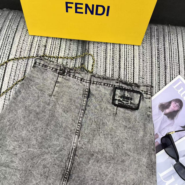 FENDI 26S DENIM MINI SKIRT 264
