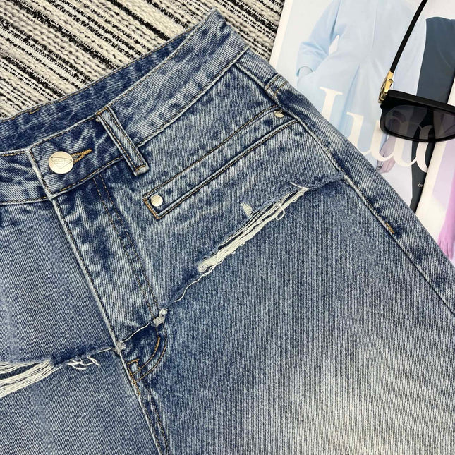 PRADA 26S WIDE-LEG DENIM SHORTS 1060