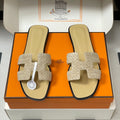 HM 25S ORAN SANDAL IN BEIGE SUEDE AND LAMBSKIN