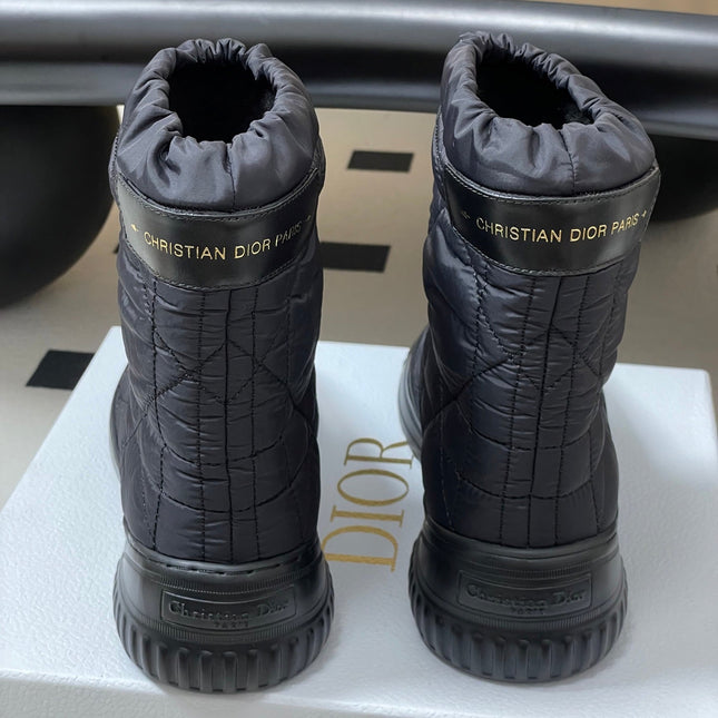 DIOR 25S FROST LOW ANKLE BOOTS IN BLACK FABRIC