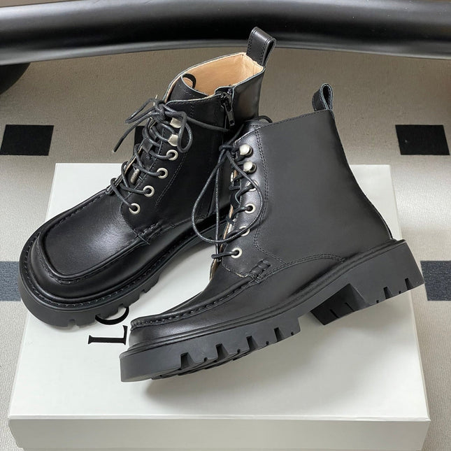 LOEWE 26S ANKLE BOOTS IN BLACK CALFSKIN