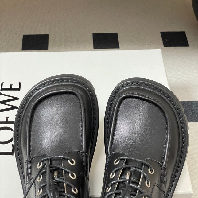 LOEWE 26S ANKLE BOOTS IN BLACK CALFSKIN